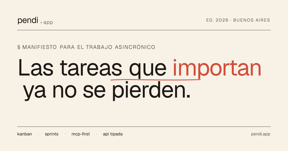 Pendi — Gestor de tareas simple para equipos